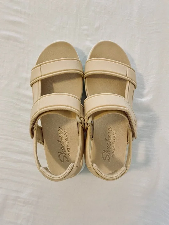 Skechers Tan Platform Sport Sandals - Picture 2 of 9